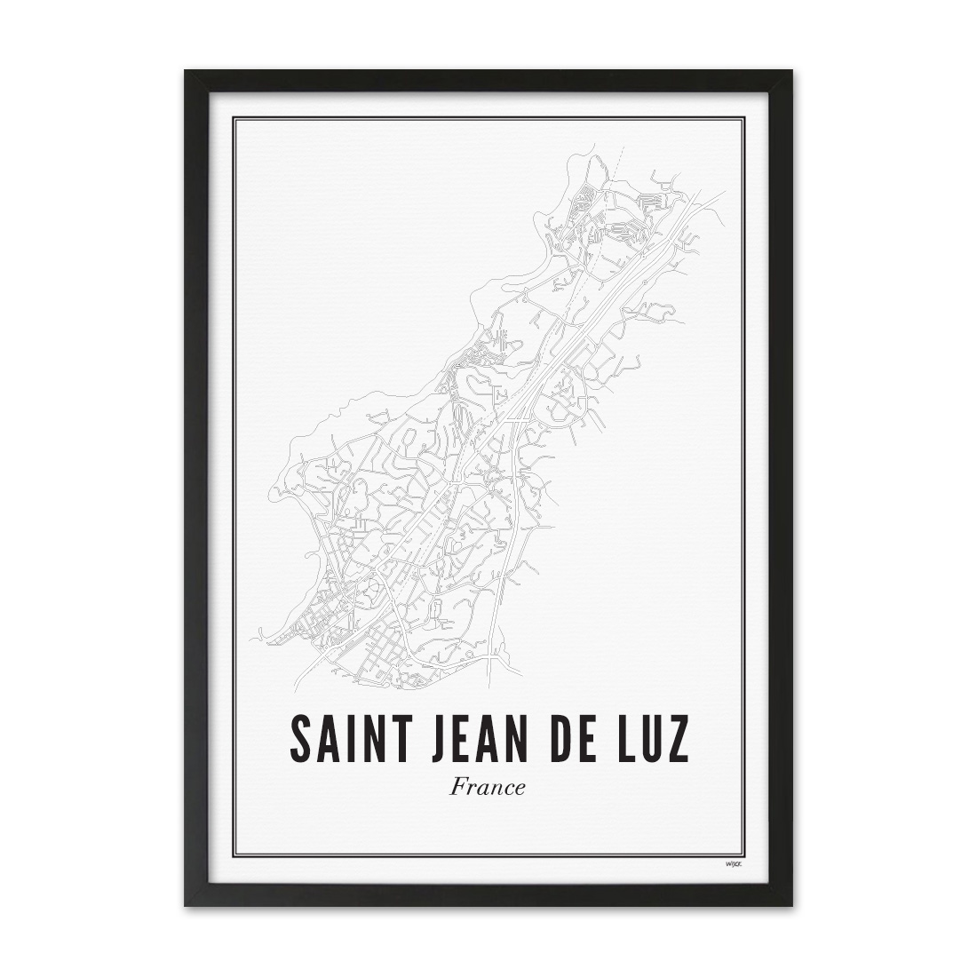 Poster von Saint Jean de Luz - Stad | WIJCK.